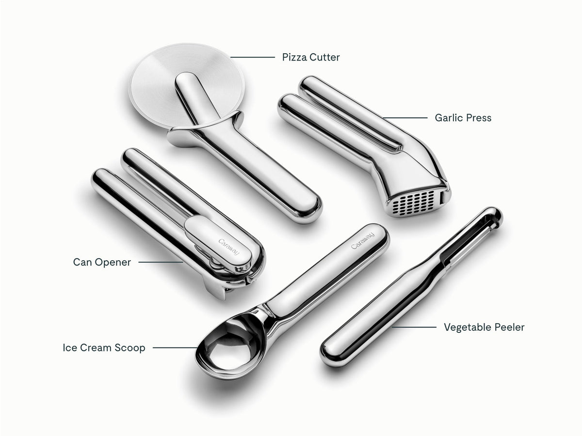 Routine Ready 5-Piece Stainless Steel Kitchen Gadget Set for daily home and personal routines with cookware food storage and kitchen tools