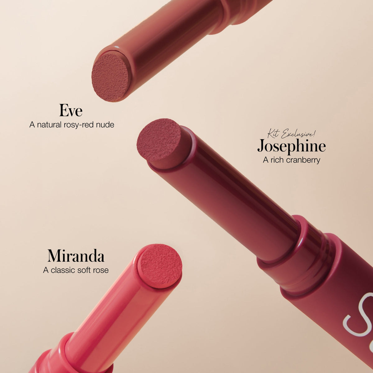 Practical Living Legends to Love Kit - Full-Size Serum Lipsticks for daily home and personal routines with facial skin and sun care