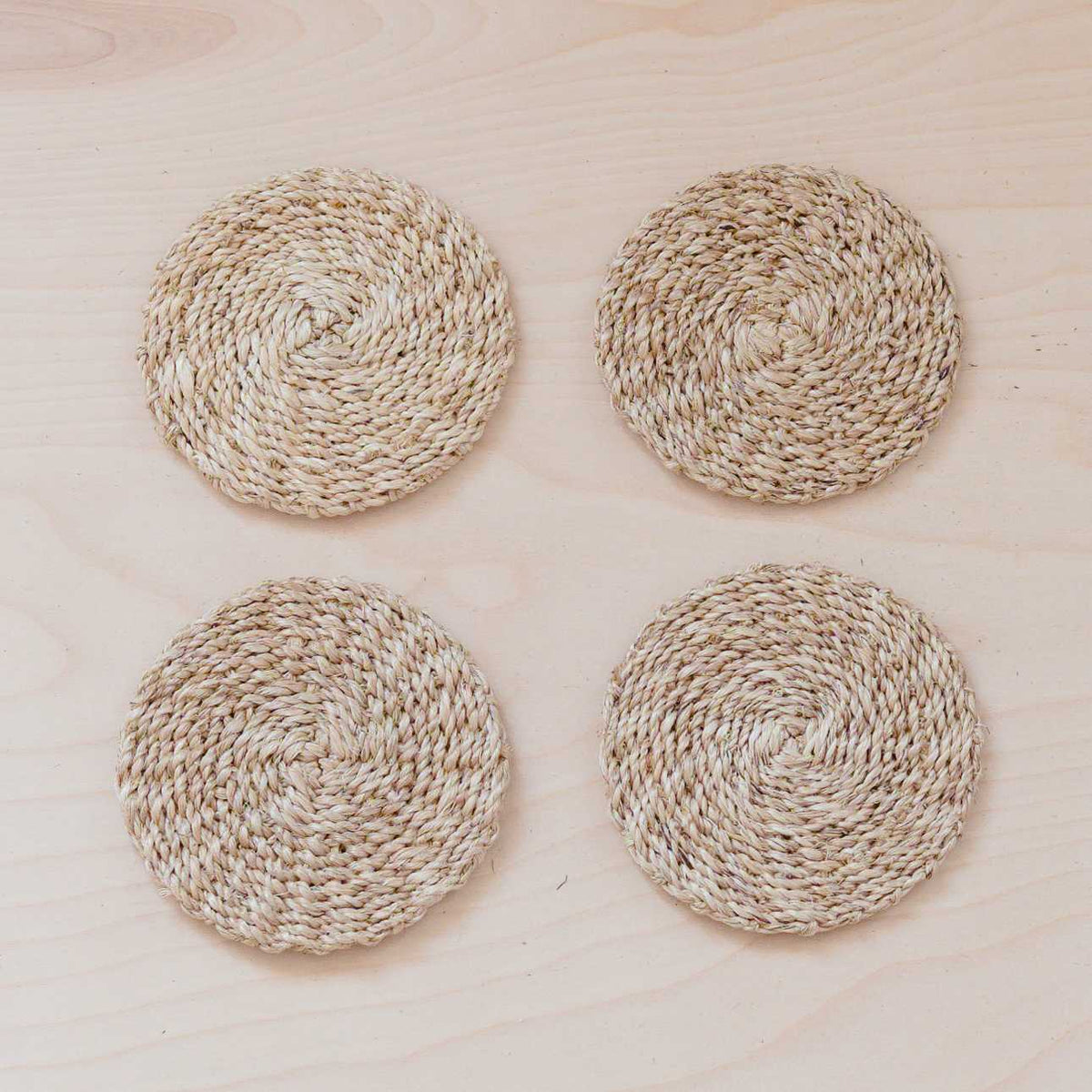 Everyday Home Abaca Coasters, set of 4 for daily home and personal routines with general everyday essentials