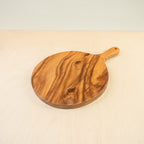 Routine Ready Acacia Cutting Board - Round with handle for daily home and personal routines with general everyday essentials