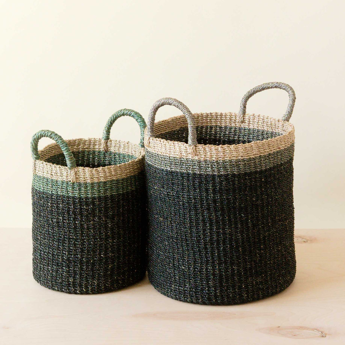 Home Essentials Abaca Cylinder Basket with Handles, Set of 2 for daily home and personal routines with home organization and everyday goods