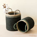 Home Essentials Abaca Cylinder Basket with Handles, Set of 2 for daily home and personal routines with home organization and everyday goods