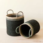 Home Essentials Abaca Cylinder Basket with Handles, Set of 2 for daily home and personal routines with home organization and everyday goods