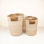 Daily Care Abaca Rounded Oval Basket, set of 2 for daily home and personal routines with home organization and everyday goods