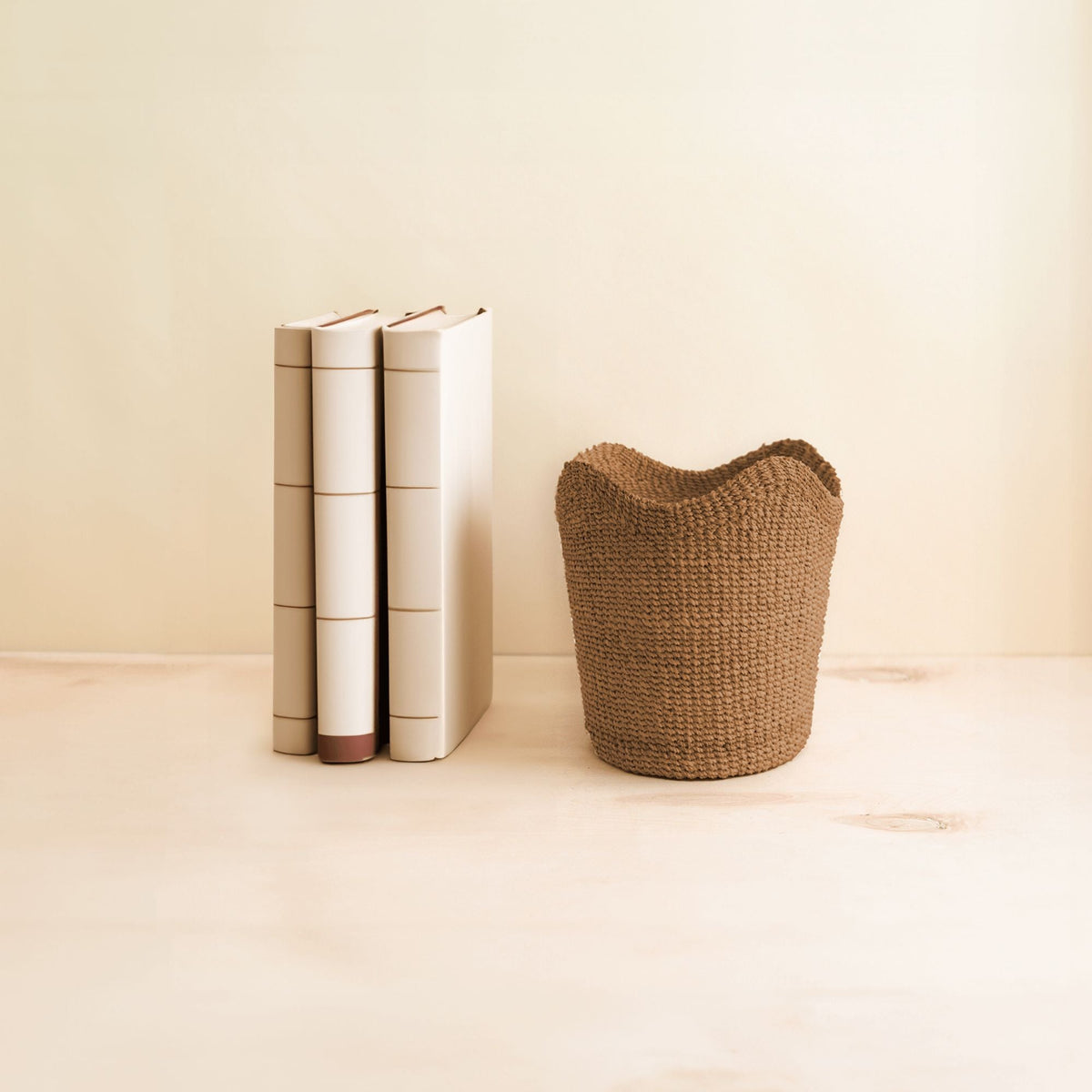 Routine Ready Abaca Small Scallop Basket for daily home and personal routines with home organization and everyday goods
