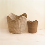 Routine Ready Abaca Small Scallop Basket for daily home and personal routines with home organization and everyday goods
