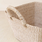 Home Essentials Abaca Tapered Square Tabletop Basket with Handles for daily home and personal routines with home organization and everyday goods