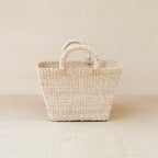 Home Essentials Abaca Tapered Square Tabletop Basket with Handles for daily home and personal routines with home organization and everyday goods