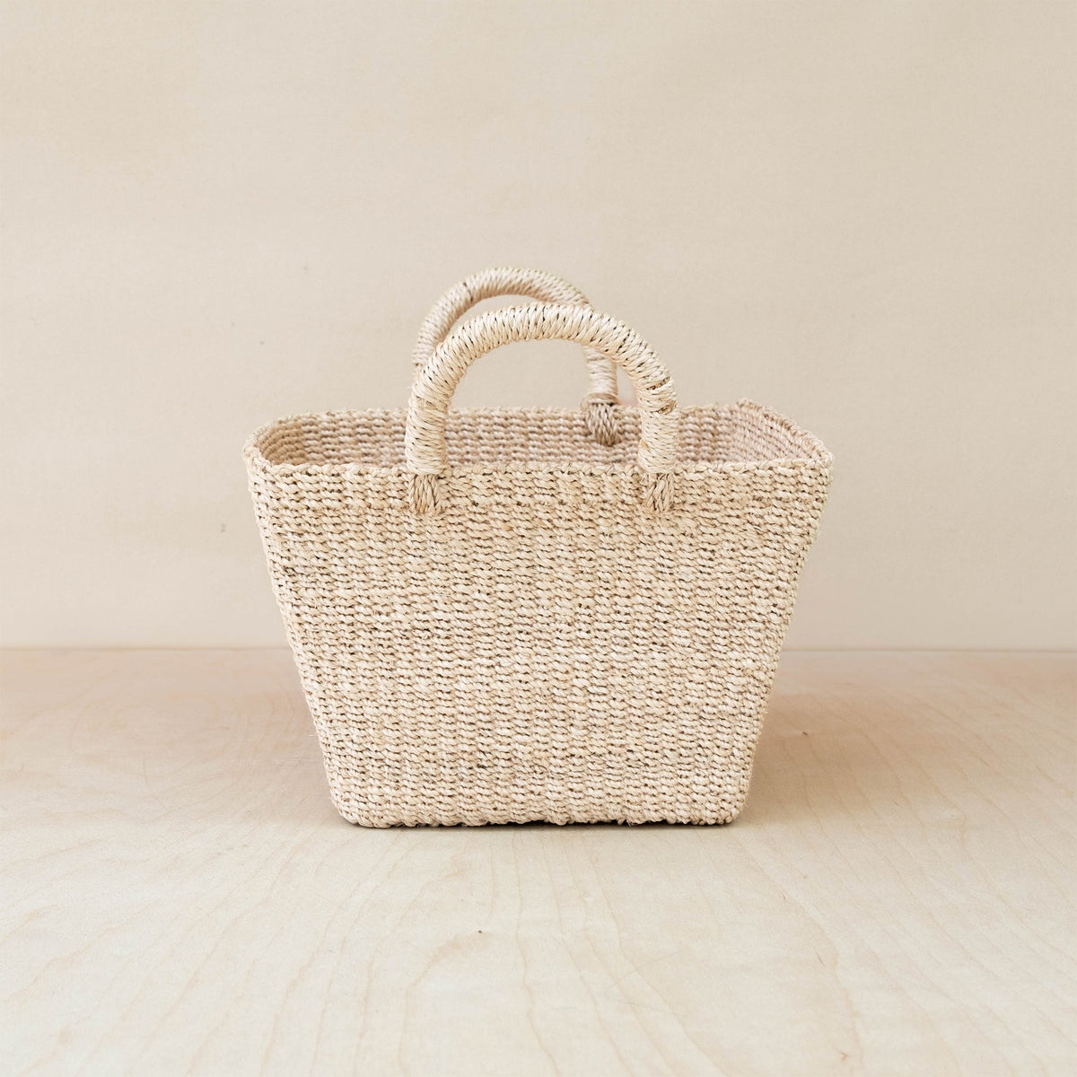Home Essentials Abaca Tapered Square Tabletop Basket with Handles for daily home and personal routines with home organization and everyday goods