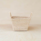 Home Essentials Abaca Tapered Square Tabletop Basket with Handles for daily home and personal routines with home organization and everyday goods
