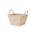Abaca Tapered Square Tabletop Basket with Handles