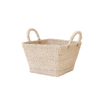 Abaca Tapered Square Tabletop Basket with Handles