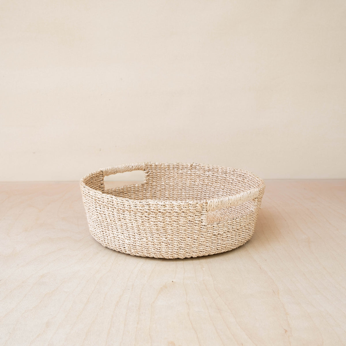 Everyday Home Abaca Round Tray with Cutout Handles for daily home and personal routines with home organization and everyday goods