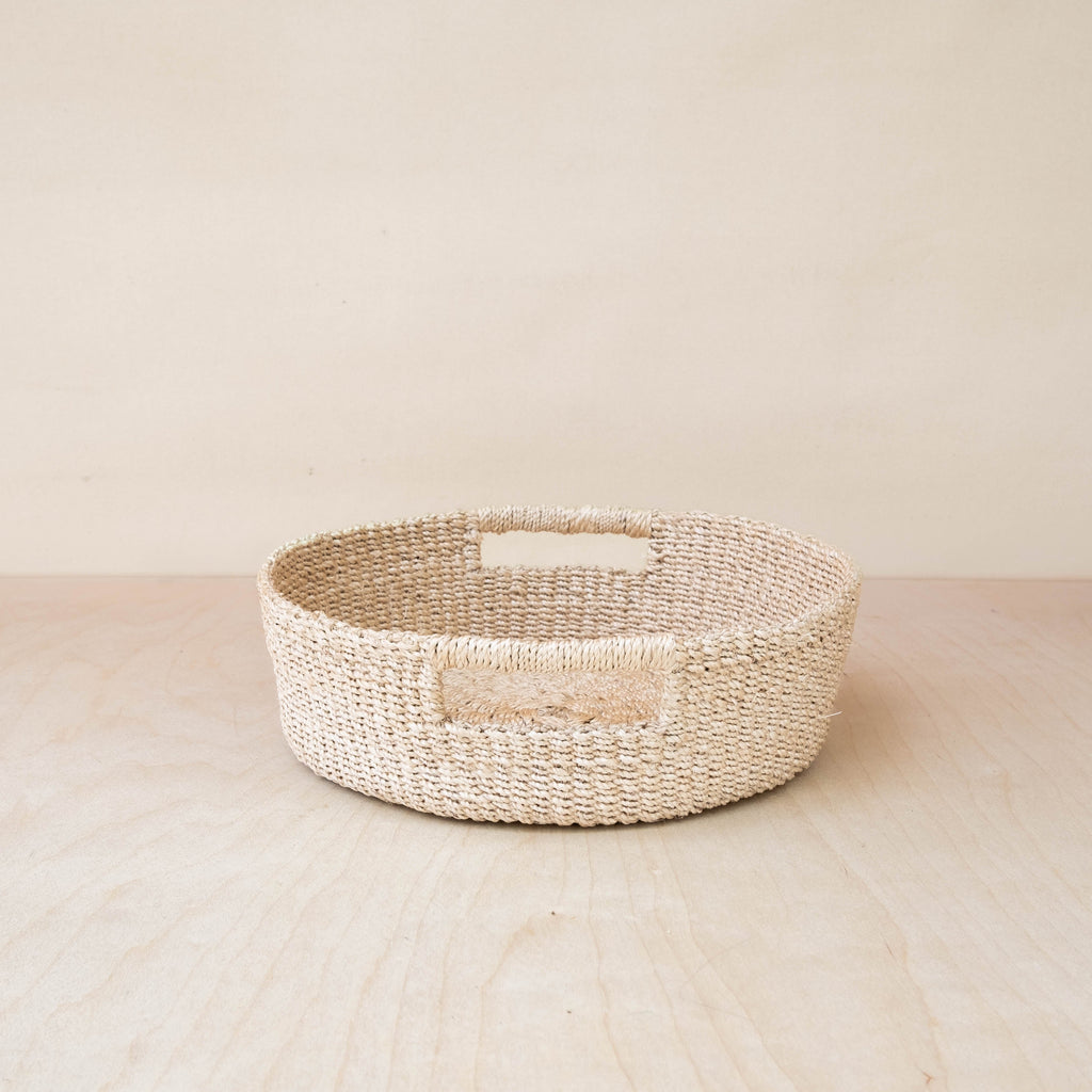 Everyday Home Abaca Round Tray with Cutout Handles for daily home and personal routines with home organization and everyday goods