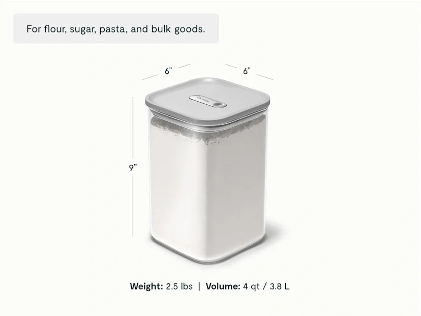Practical Living Glass Airtight Container, 4 qt for daily home and personal routines with cookware food storage and kitchen tools