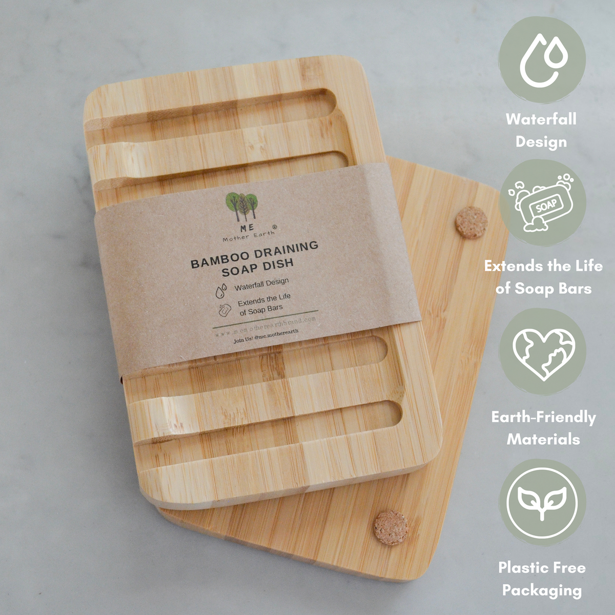 Routine Ready Bamboo Draining Soap Dish for daily home and personal routines with bath body and hygiene