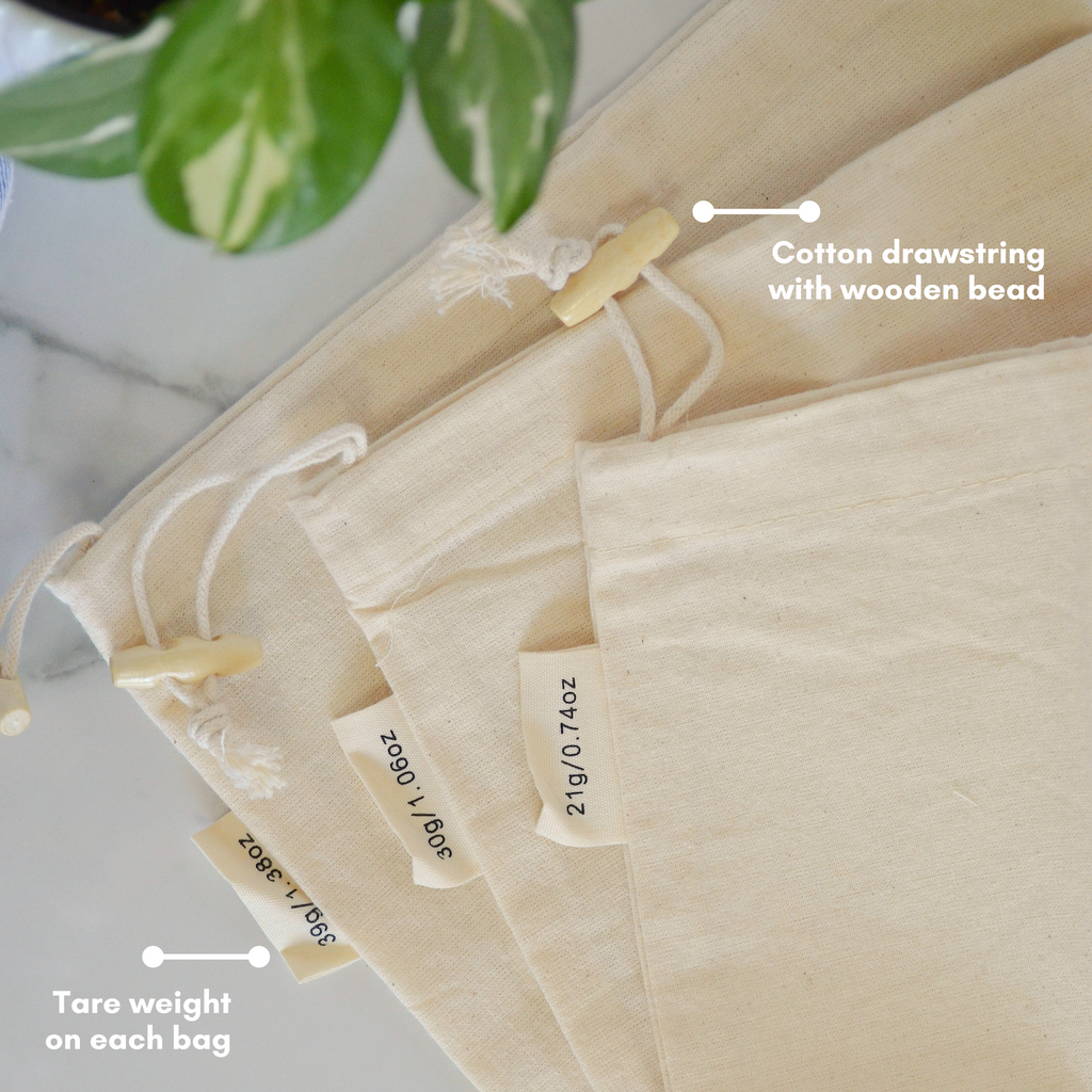 Home Essentials Cotton Muslin Bulk Shopping Bags Pack for daily home and personal routines with general everyday essentials