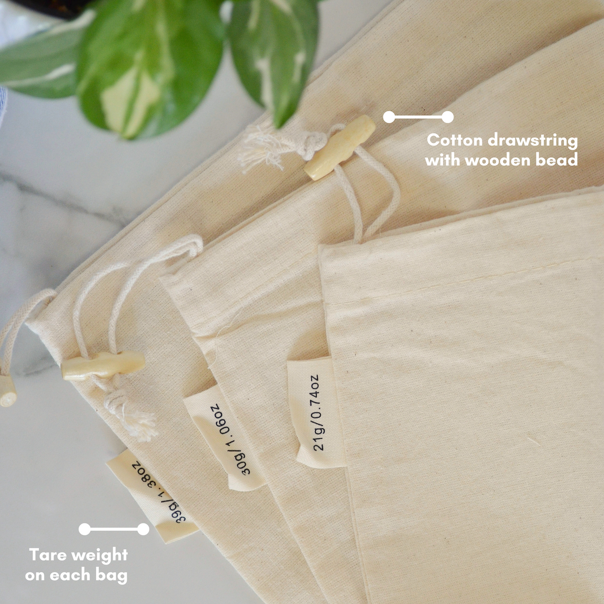 Home Essentials Cotton Muslin Bulk Shopping Bags Pack for daily home and personal routines with general everyday essentials