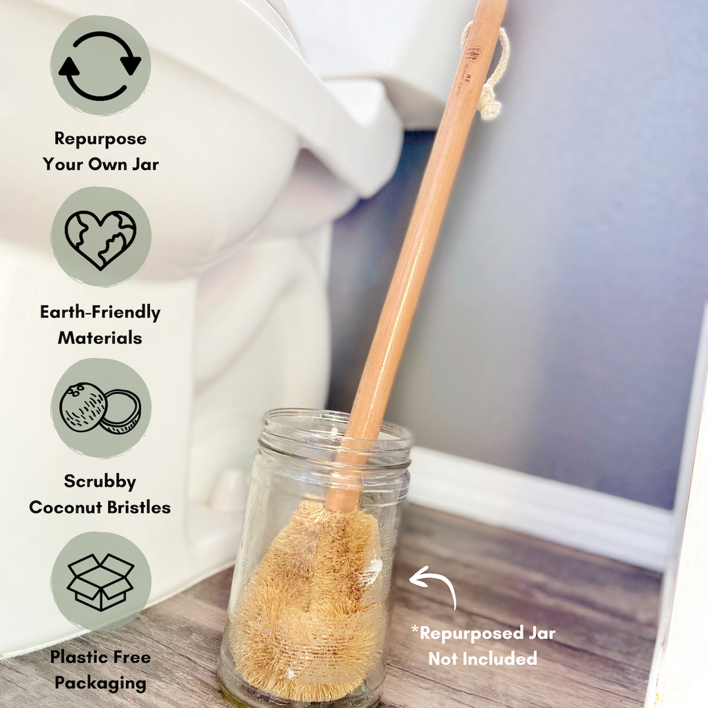 Routine Ready Coconut Toilet Brush for daily home and personal routines with pantry foods and beverages