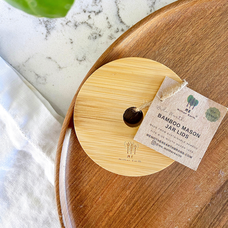 Routine Ready Bamboo Mason Jar Lids for daily home and personal routines with home organization and everyday goods