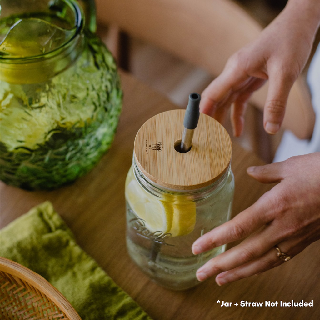 Routine Ready Bamboo Mason Jar Lids for daily home and personal routines with home organization and everyday goods