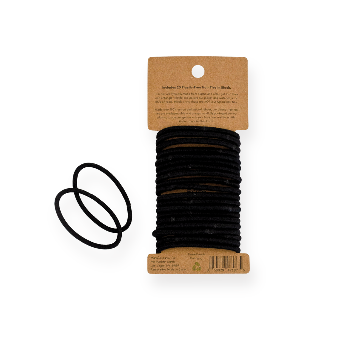 Daily Care Hair Ties - fully Cotton + Natural Rubber for daily home and personal routines with hair care