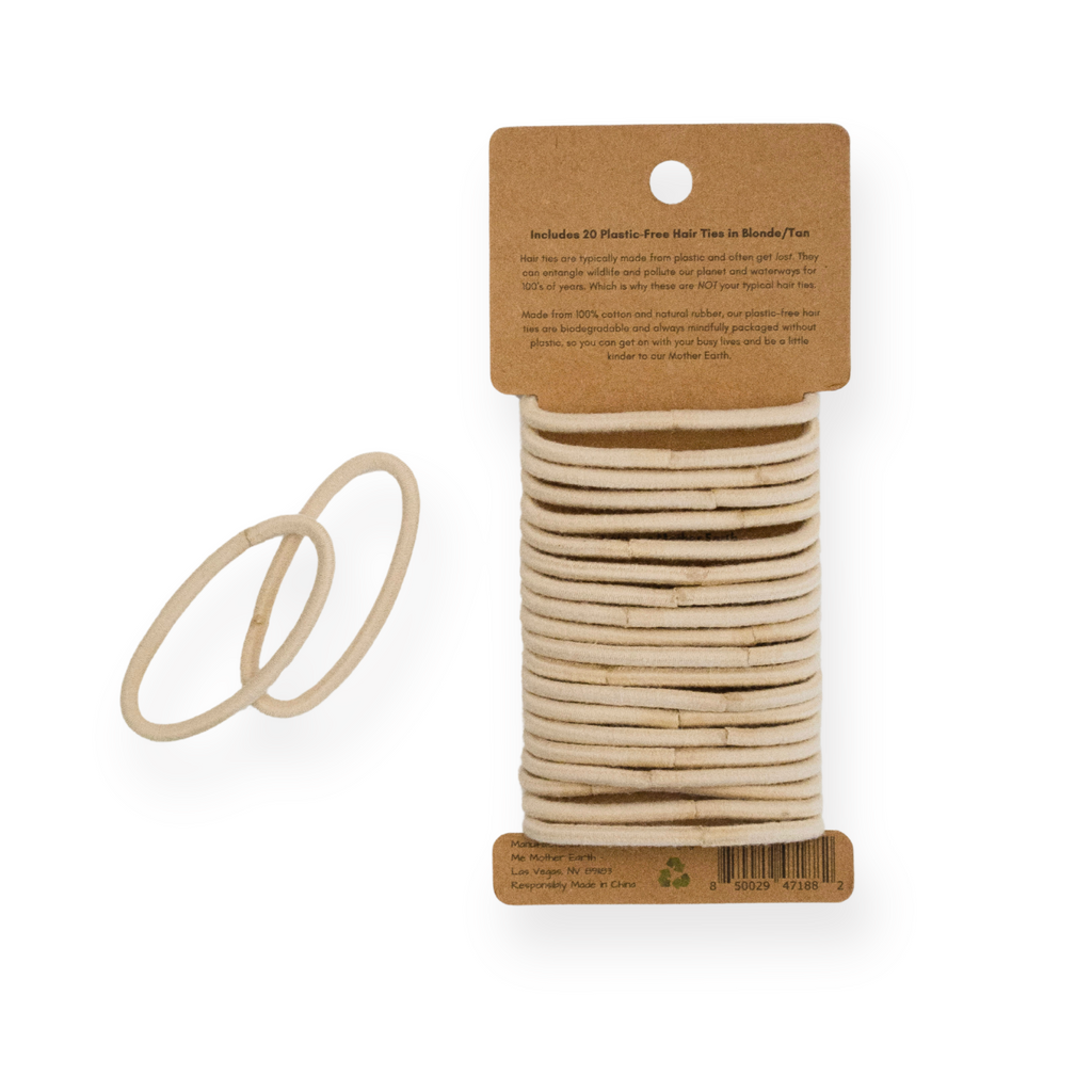 Daily Care Hair Ties - fully Cotton + Natural Rubber for daily home and personal routines with hair care