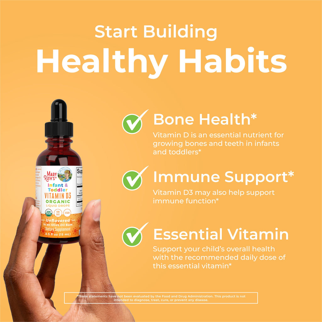 Routine Ready Infant and Toddler Vitamin D3 Drops for daily home and personal routines with general everyday essentials