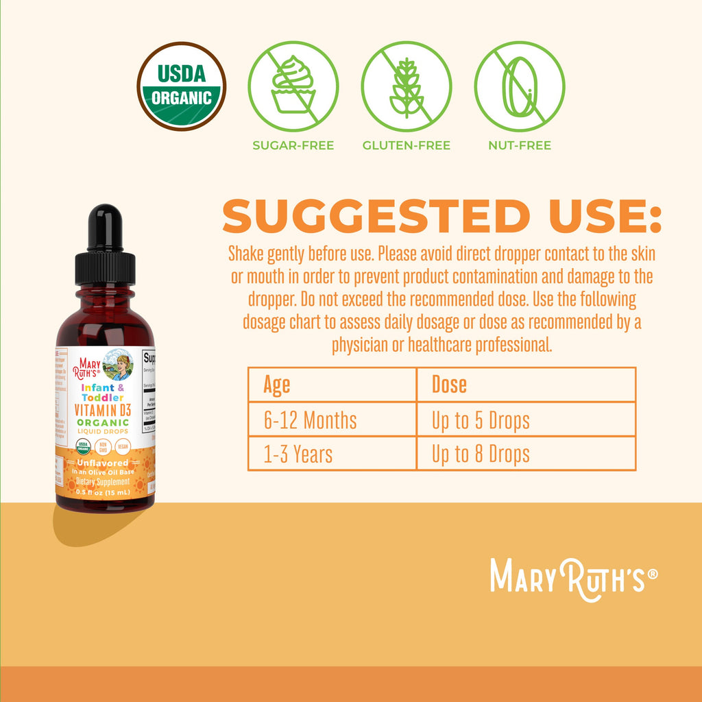 Routine Ready Infant and Toddler Vitamin D3 Drops for daily home and personal routines with general everyday essentials