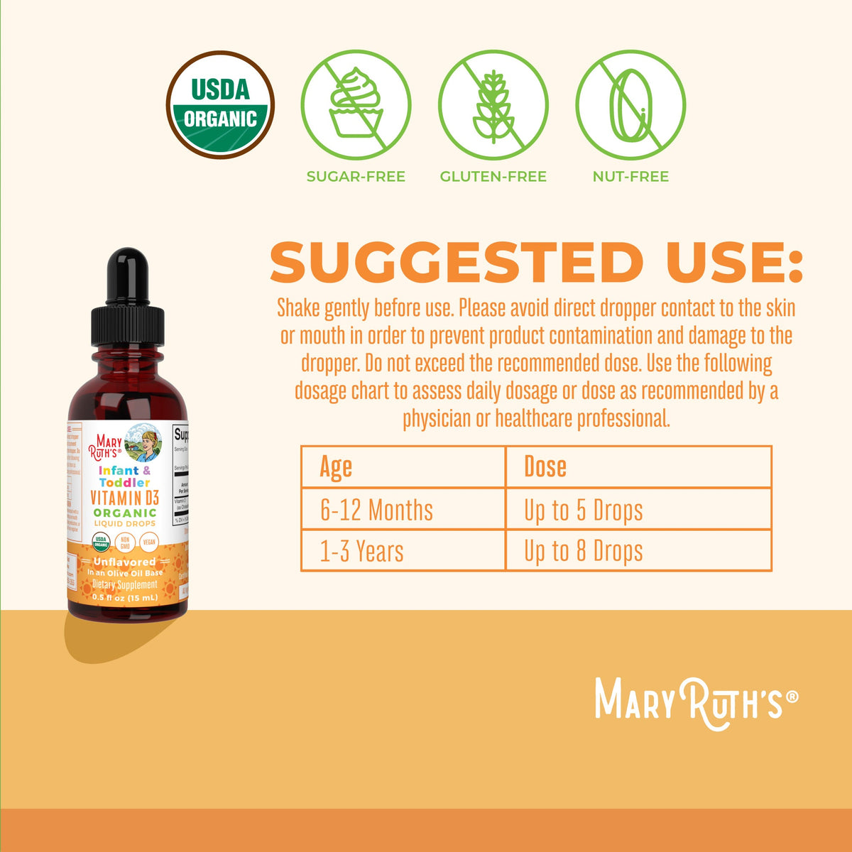 Routine Ready Infant and Toddler Vitamin D3 Drops for daily home and personal routines with general everyday essentials