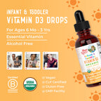 Routine Ready Infant and Toddler Vitamin D3 Drops for daily home and personal routines with general everyday essentials
