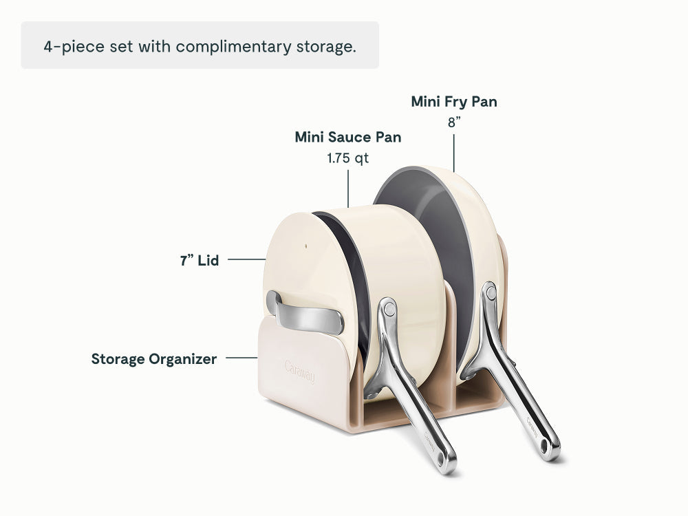 Daily Care Ceramic Mini Fry Pan and Mini Sauce Pan Duo for daily home and personal routines with cookware food storage and kitchen tools