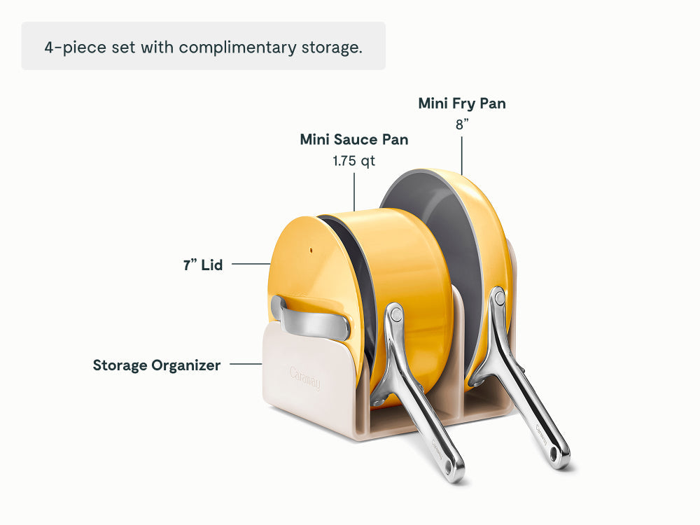 Daily Care Ceramic Mini Fry Pan and Mini Sauce Pan Duo for daily home and personal routines with cookware food storage and kitchen tools
