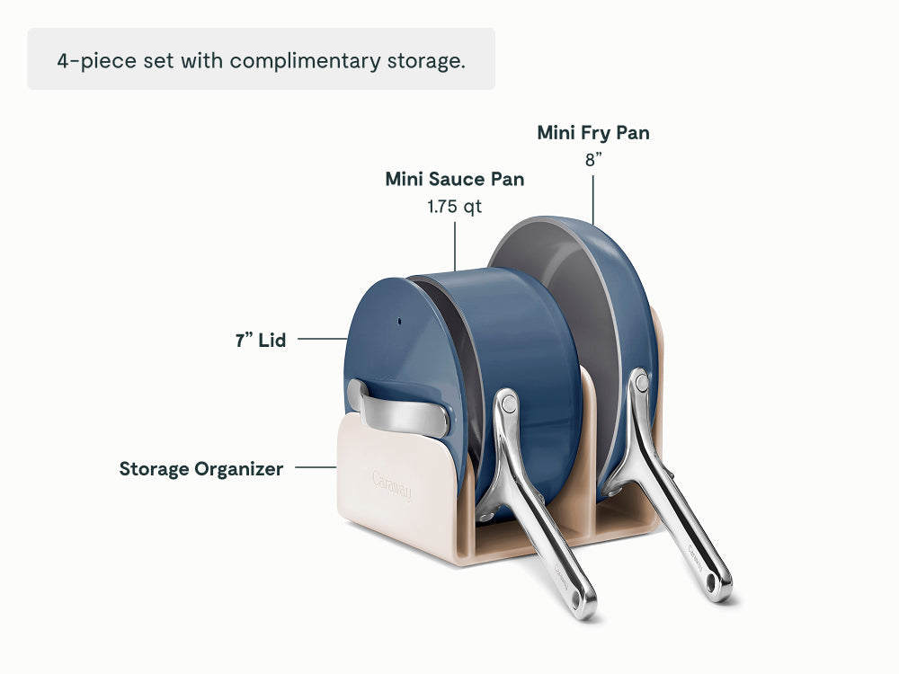 Daily Care Ceramic Mini Fry Pan and Mini Sauce Pan Duo for daily home and personal routines with cookware food storage and kitchen tools