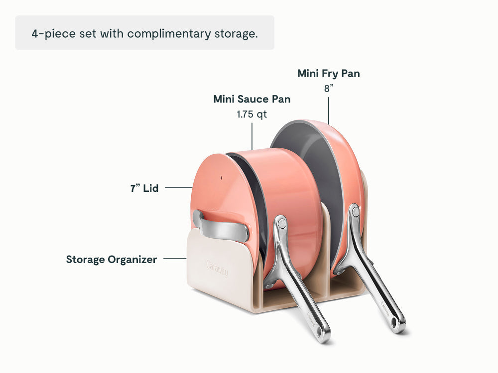 Daily Care Ceramic Mini Fry Pan and Mini Sauce Pan Duo for daily home and personal routines with cookware food storage and kitchen tools