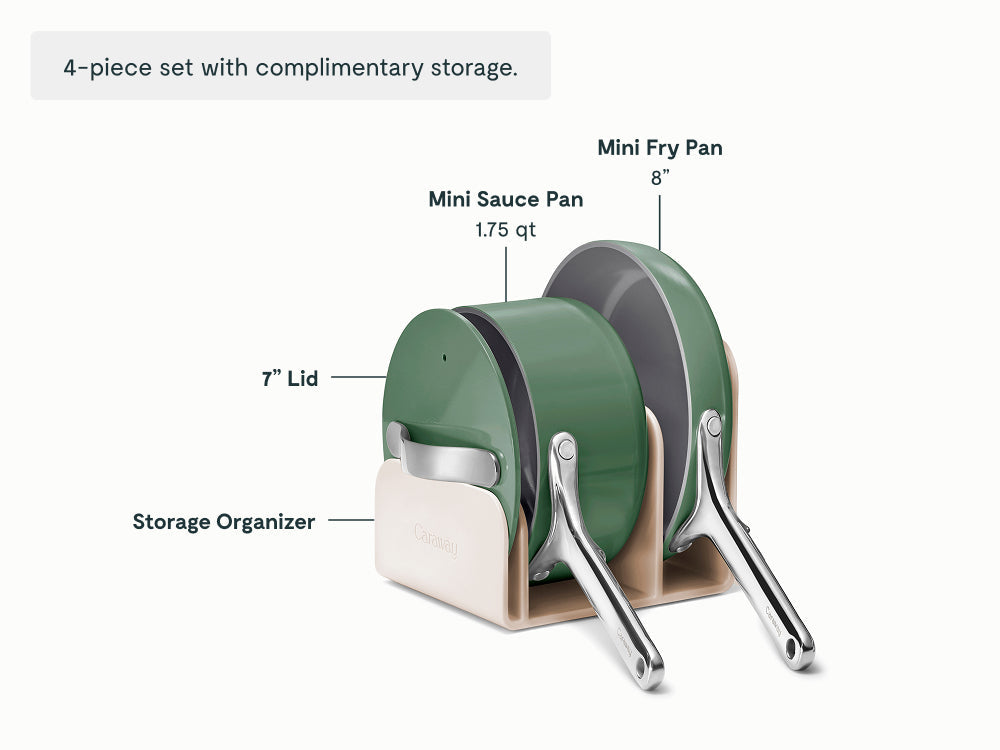 Daily Care Ceramic Mini Fry Pan and Mini Sauce Pan Duo for daily home and personal routines with cookware food storage and kitchen tools