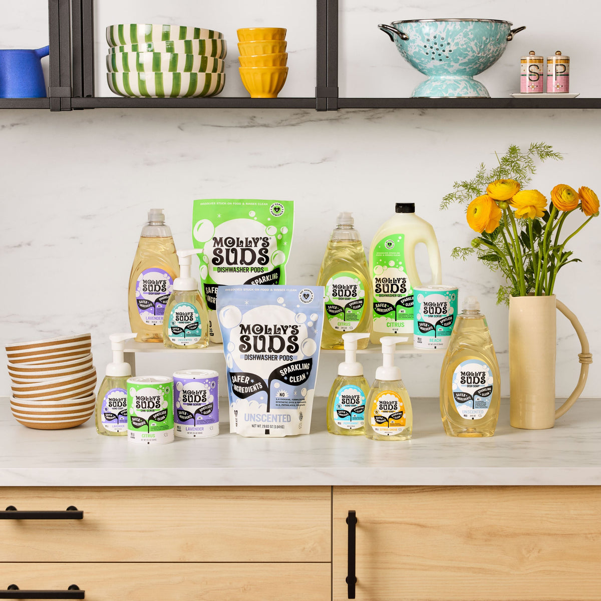 Daily Care Dishwasher Detergent Pods for daily home and personal routines with cleaning laundry and paper products