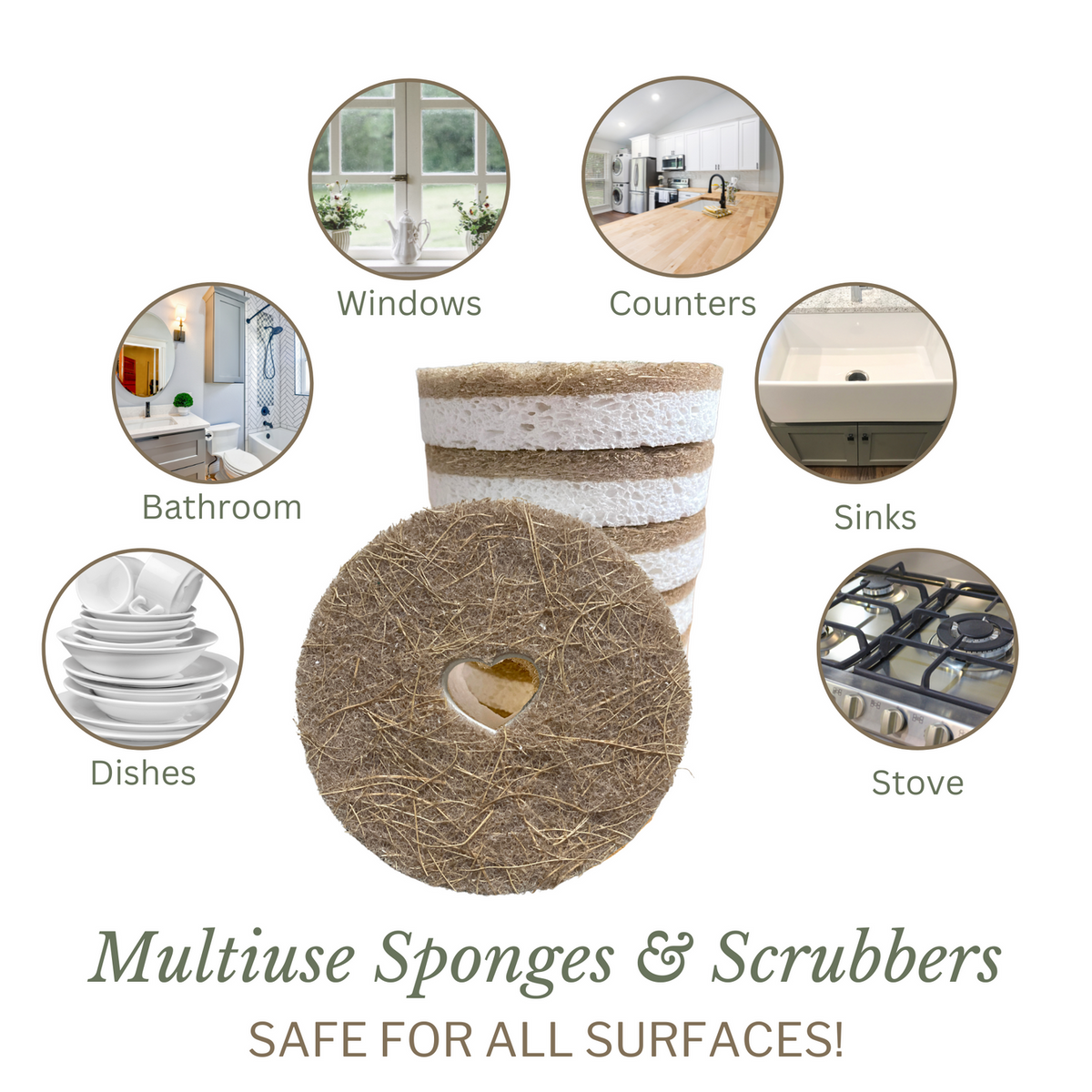 Everyday Home Coconut Coir Dish Scrub for daily home and personal routines with cleaning laundry and paper products