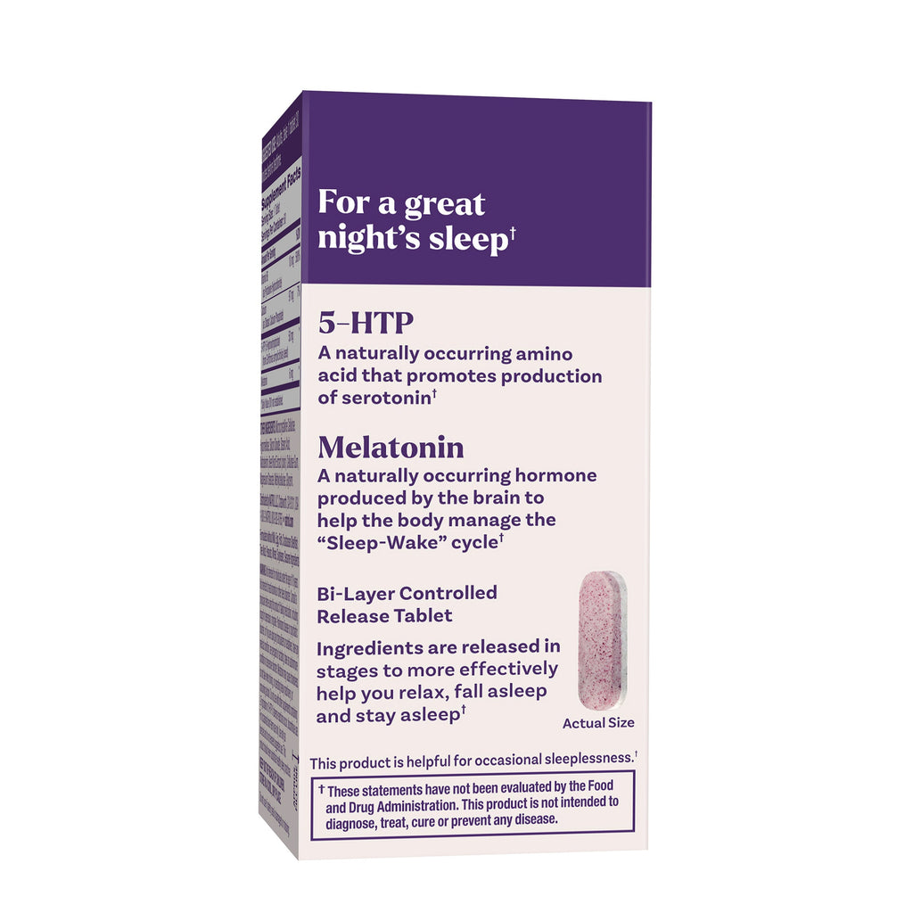 Home Essentials Advanced Sleep Melatonin + 5HTP for daily home and personal routines with general everyday essentials