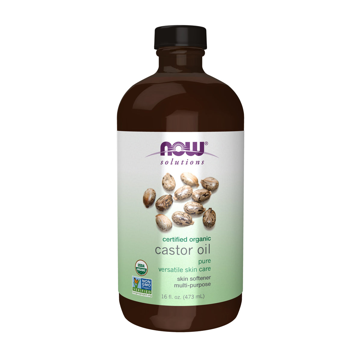Castor Oil, Organic in Amber Glass