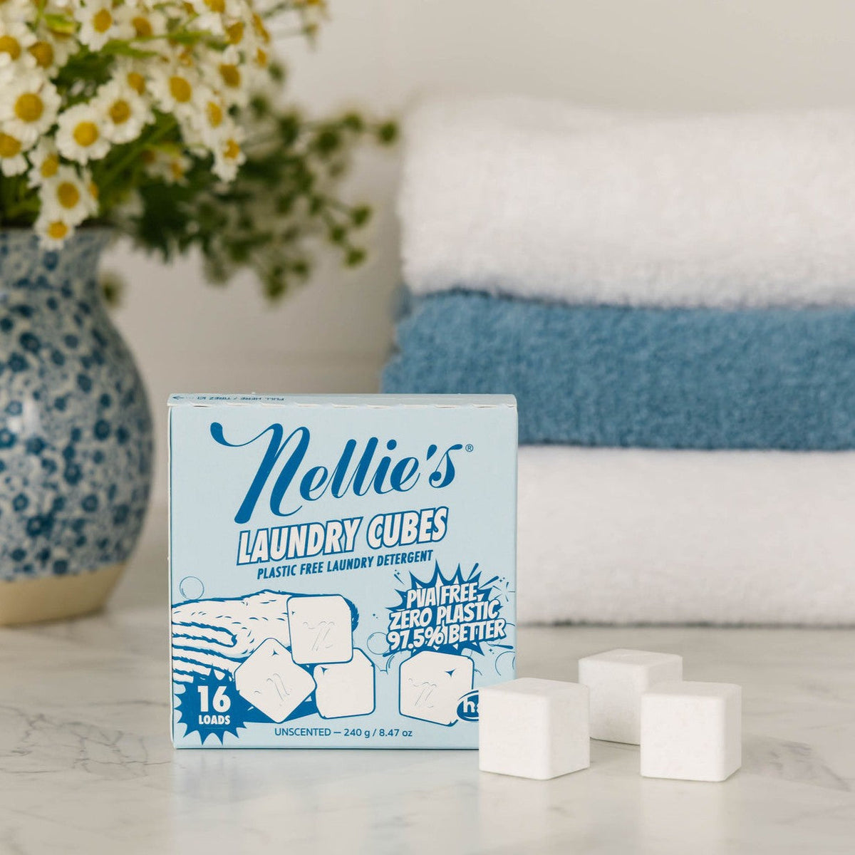 Routine Ready Laundry Detergent Cubes - Unscented for daily home and personal routines with cleaning laundry and paper products