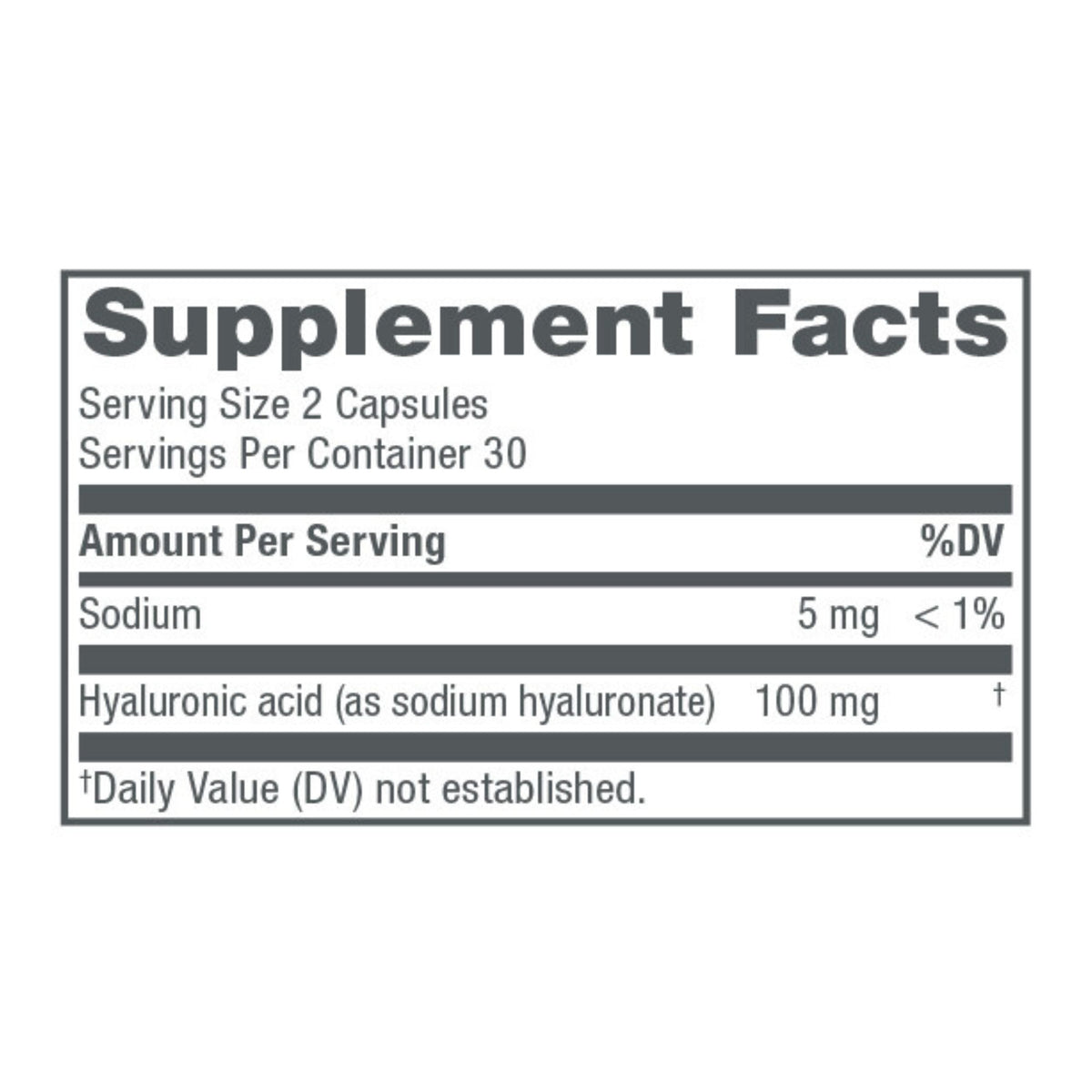 Daily Care Hyaluronic Acid, 100 mg for daily home and personal routines with general everyday essentials