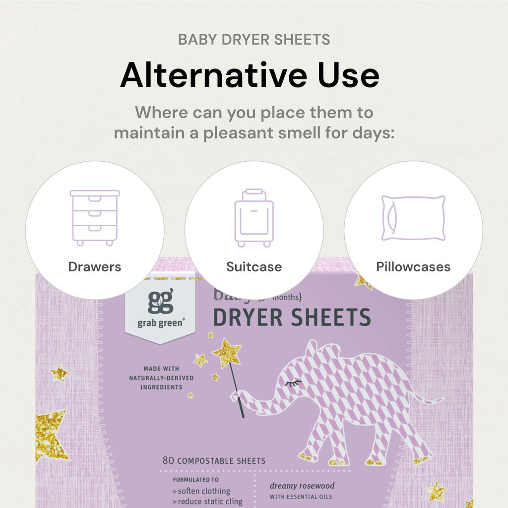 Routine Ready Baby Dryer Sheets 5+ Months - Rosewood for daily home and personal routines with baby care and kids products