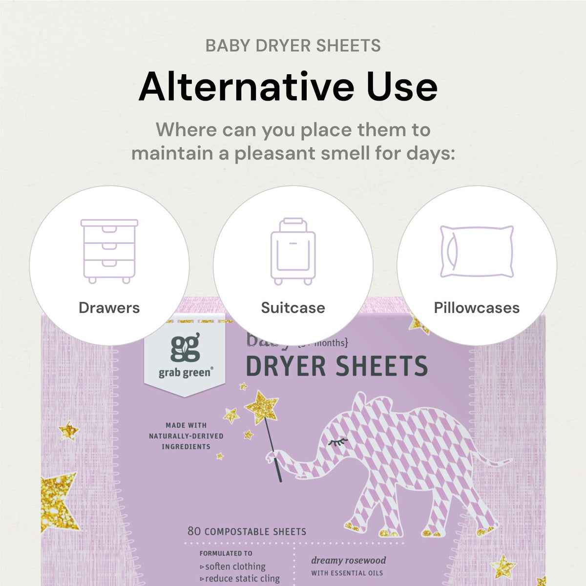 Routine Ready Baby Dryer Sheets 5+ Months - Rosewood for daily home and personal routines with baby care and kids products