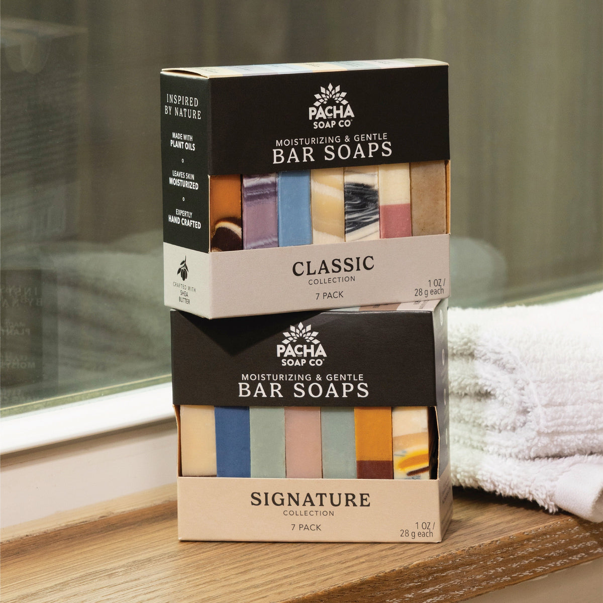 Routine Ready Bar Soap Set, Pacha Peaces Collection for daily home and personal routines with bath body and hygiene
