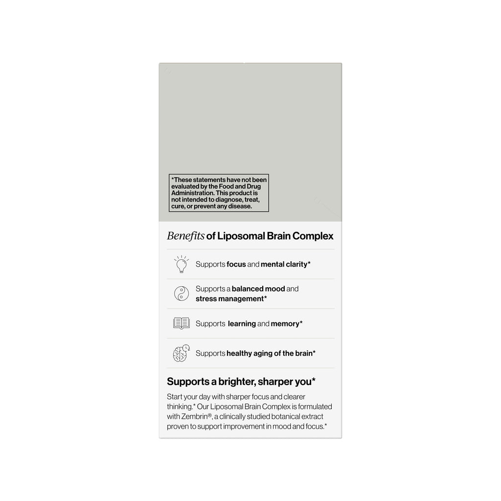 Everyday Home Liposomal Brain Complex Packets - Mental Clarity + Focus Support for daily home and personal routines with general everyday essentials