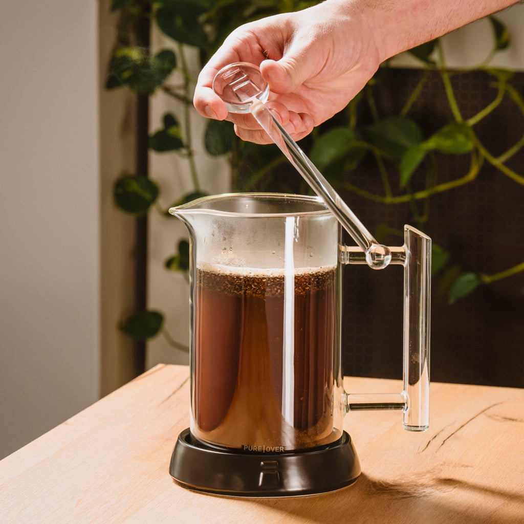 Daily Care French Press Coffee Maker with Borosilicate Glass for daily home and personal routines with pet care treats and accessories