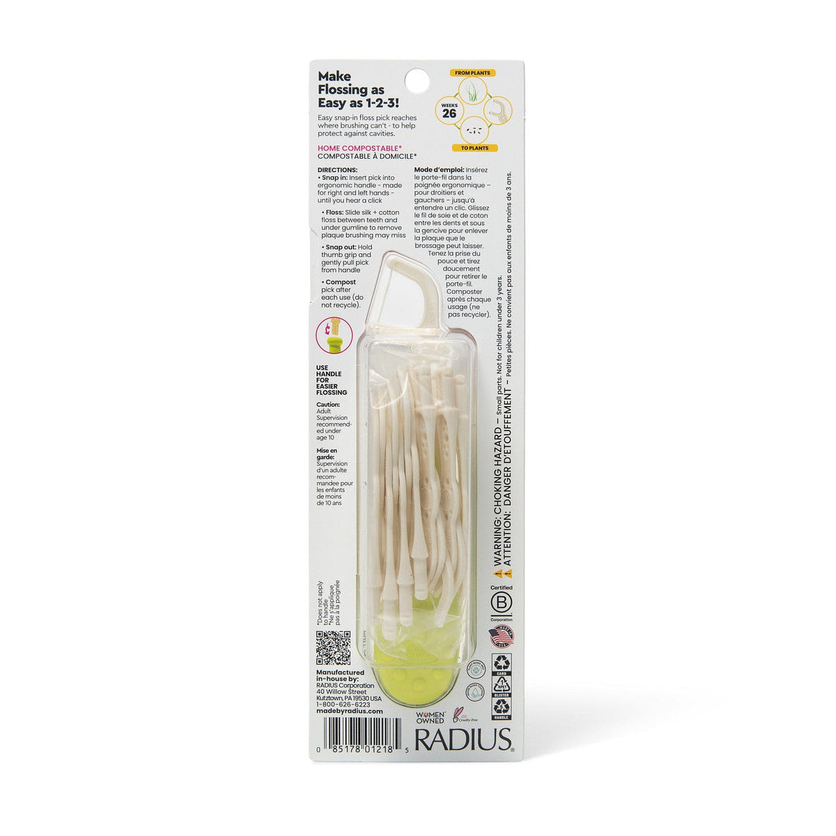 Daily Care Kids EcoFlex Floss Pick Starter Kit with Handle for daily home and personal routines with oral care