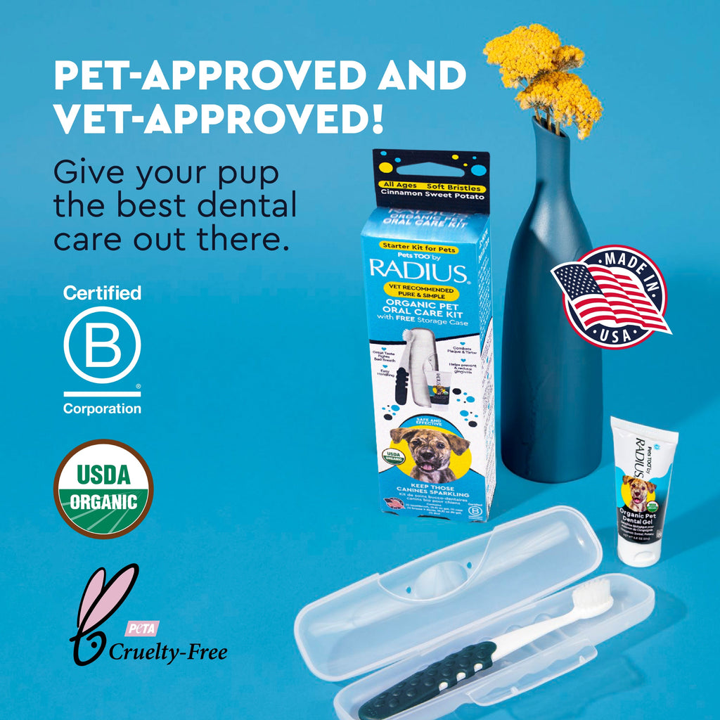 Practical Living Canine Organic Dental Solutions Kit, All Ages for daily home and personal routines with oral care
