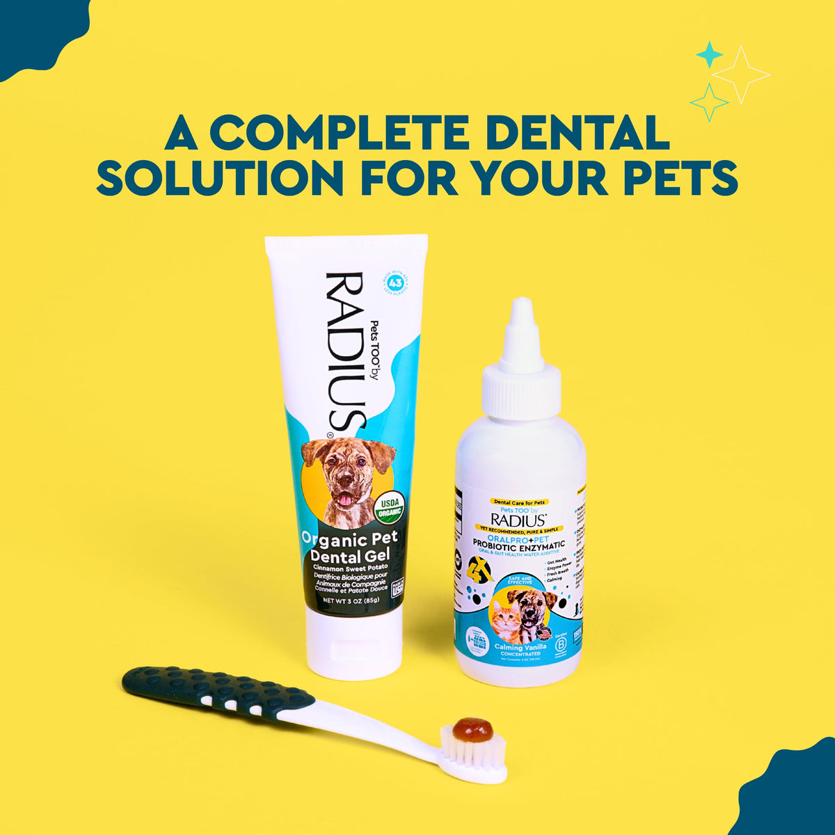 Practical Living Canine Organic Dental Solutions Kit, All Ages for daily home and personal routines with oral care